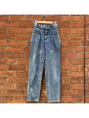 vintage Lee acid washed high waited slim jeans 80s 12 slim